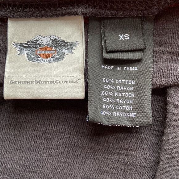 Harley-Davidson Black Skull HD 03 Women's Short Sleeve T-Shirt Size XS - Picture 6 of 7